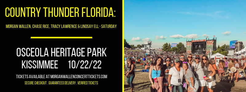 Country Thunder Florida: Morgan Wallen, Chase Rice, Tracy lawrence & Lindsay Ell - Saturday at Morgan Wallen Concert Tickets